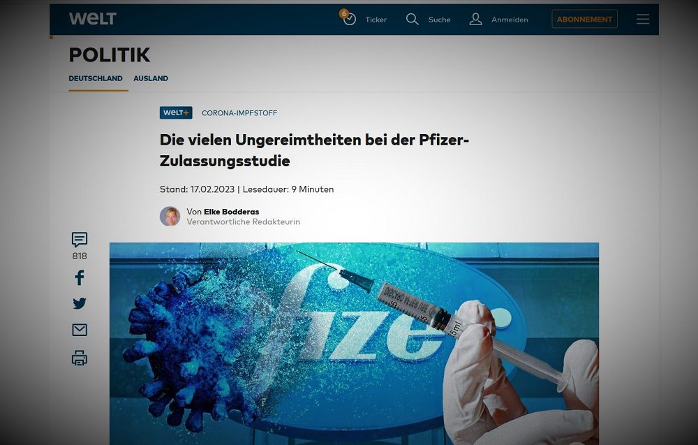 Die Welt : Η έγκριση του εμβολίου της Pfizer βασίστηκε σε εσφαλμένη τεκμηρίωση