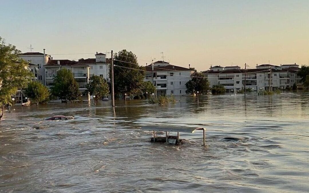 Μέ τούς πλημμυροπαθεῖς τῆς Γιάννουλης Λαρίσσης 15-10-2023