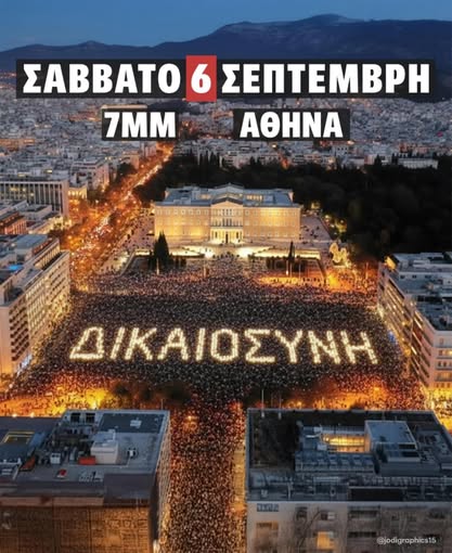 Στηρίζουμε τὸ κίνημα Τεμπῶν.  Zωή χωρίς ὀξυγόνο. Συγκεντρώσεις σ΄ὅλη τήν Ἑλλάδα.  Σάββατο 6 Σεπτεμβρίου 2025, 6:00 μ.μ.